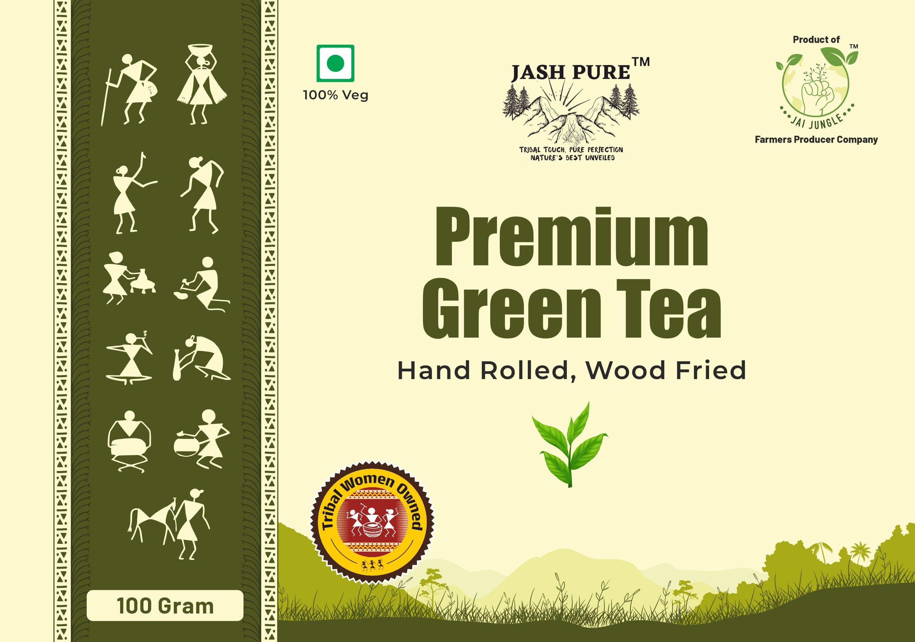 Green Tea Hand Rolled Tea 100 gm