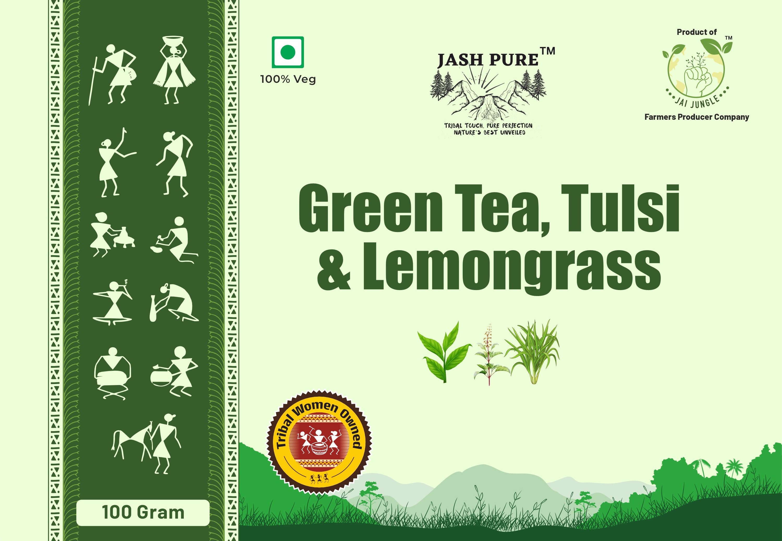 Green Tea Tulsi & Lemongrass Tea 100 gm